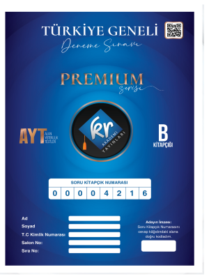 AYT 4.DENEME B-KİTAPÇIĞI - PREMİUM SERİSİ